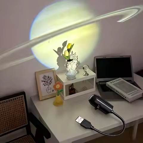 USB Starry Sky Projection Night Light Ceiling Moon Earth Projection Ambient Light 360 Degree Rotatio