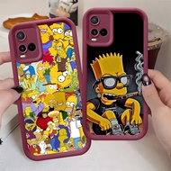 Wine Red Case for VIVO Y21e Y21a Y33t Y33s Y02a Y21 Y02t Y02 Y21s Z-18 Simpson
