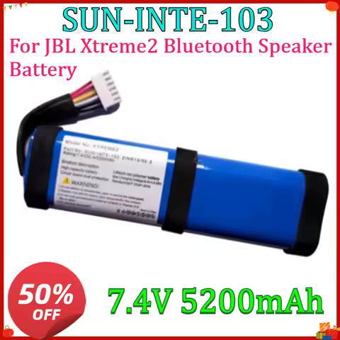 New High Quality 7.2V 5200mAh Battery for JBL Xtreme 2 SUN-INTE-103 for JBL Xtreme2 Bluetooth Speake