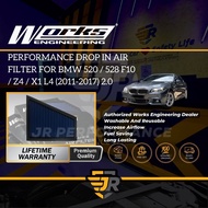 Works Engineering Washable Drop In Replacement Air Filter Bmw 520 528 F10 Z4 Penapis Udara Car Intak