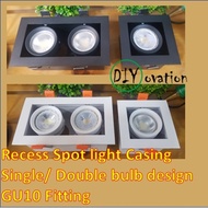 Recess spot light casing/down light fitting/False Ceiling LED Double Spotlight/ Downlight