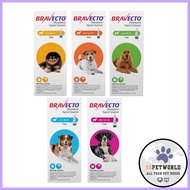 BRAVECTO SPOT ON Flea &amp; Tick Treatment 1 Dose for All size Dogs