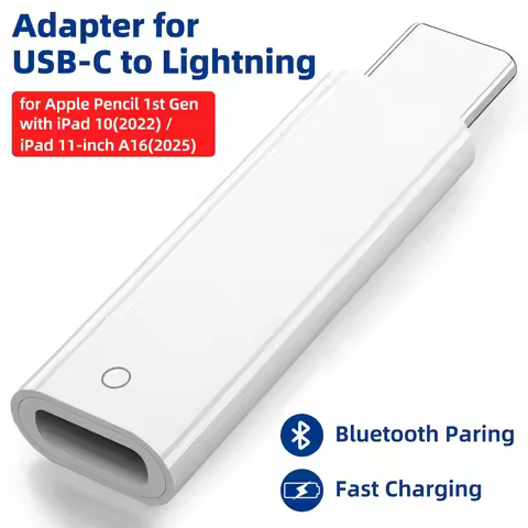 USB Type C to Lightning Adapter Charger for Apple Pencil 1st Gen Bluetooth Pairing Connector iPad 10