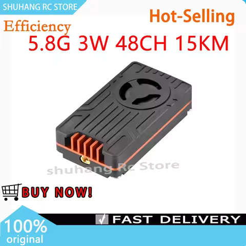 Shuhang 5.8G 3W 48CH VTX Video Transmitter 25mW/1.6W/2W/2.5W/3W Adjustable Power PAL/NTSC MMCX for R