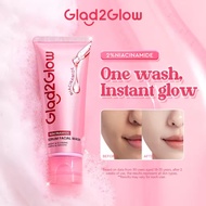 Glad2Glow Niacinamide Serum Facial Wash Cleanser Brightening Hydrating Glowing Face Wash Facial Clea