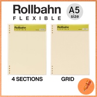 [Delfonics] [2-piece set] Rollbahn Flexible Refill 4-part A5 / Rollbahn Flexible Refill Grid A5