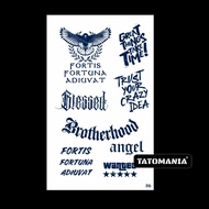 TATOMANIASHOP-semi-permanent temporary tattoo stickers Motif 86 Fortis Fortuna Adiuvat