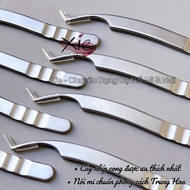 Douyin silver-veined tweezers - Douyin eyelash extension technical tweezers