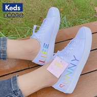 Keds Sunnylife Summer Limited Joint Embroidered Letter Canvas Shoes Light Luxury White Shoes well