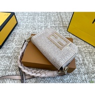 Box】 New Woven Baguette 【With Bag Women's Handbag Fashion Casual Shoulder Bag