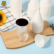 200 Pcs 4.5 oz Single Use Paper Cone Cup Stackable Cone Cup Easy to Clean Paper Conical Water Mug fo