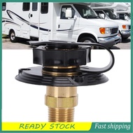 Matybobe RV Water Inlet Flange Brass Thread Pipe 3 Inch for Trailers and RVs (Black)