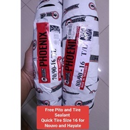 Quick Tire Phoenix Size 16 Tubeless for Nouvo and Hayate 70/90-16 & 80/90-16