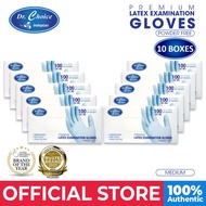 Indoplas Dr. Choice Powder Free Examination Latex Gloves Box of 100 (Medium) - 10 Boxes