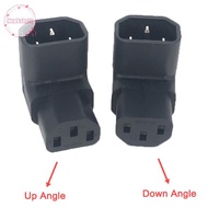 NN 3pin Male To Female Extend 90 Degree Down Up Angle AC Converter IEC 320 C14 To C13 Left Right Ang