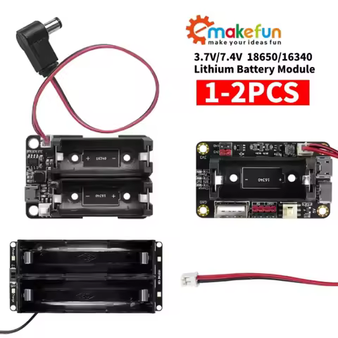 18650 16340 Micro USB Power Bank Battery Charger Module Dual Output 3.3V 5V 7.4V Rechargeable Batter