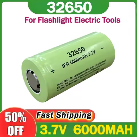 Battery 32650 Rechargeable for 32650 3.7V 6000mAh Rechargeable Li-ion Battery 3.7V 6000mAh Flat Top
