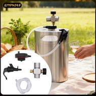[qjypno49] Mini Keg Dispenser Kit with Beer Line and Picnic Tap Lightweight Home Brewing Beer Faucet