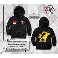 Zipper Hoodie Kids Jacket Sweater Boys/ Girls Mobile Legends Indonesia Onic Esports
