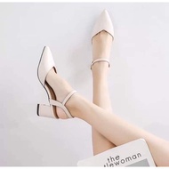 Suede high heels, square heels (big size 30-43)