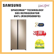 SAMSUNG RS62R5006F8 647L Side By Side Refrigerator SpaceMax™ Technology (Gentle Gold)