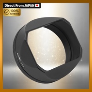 Haoge Square Metal Lens Hood with 49mm Adapter Ring for Fujifilm X100VI Camera - Black and Silver Op
