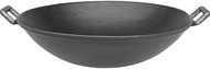 Fry Pan Round Bottom Wok Fry Pan Non Stick Frying Pans Binaural Cast Iron Binaural Stainless Steel Wok Thicken Gas Stoves Home Wok Frying Pan (Size : 54cm) () interesting