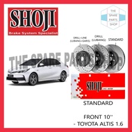 TOYOTA ALTIS 1.6 BRAKE DISC ROTOR SET FRONT SHOJI