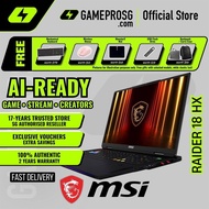 MSI Raider 18 HX AI Gaming Laptop — Premium RGB — RTX 5080 - 18" UHD+ 120Hz - Ultra 9 - 64GB - 4TB