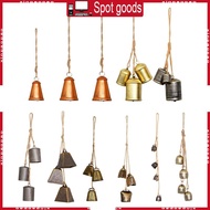 XI Vintage Decorative Bells Metal Cowbells Handmade Christmas Tree Decorations