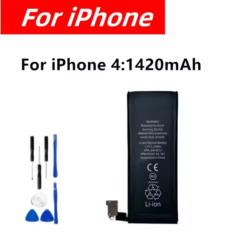 High Capacity For Replacement Battery For iPhone 4 4S iPhone 4 iPhone 4s Replacement Battery +Free T