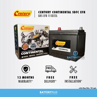 Q85 EFB | 115D23L Century Continental EFB (SDFC) Car Battery For Idling Start-Stop Vehicles Mazda 2 