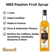 1883 MAISON ROUTIN Passion Fruit Syrup 1L  For Sparkling Soda Kordial Cordial Air Perisa Passion Fru