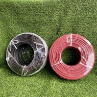 สาย PV 1X6 สายไฟ Solar Cable สายไฟโซล่าเซลล์ Solar cell PV ขนาด 6 SQM ฉนวน 2 ชั้น XLPE สีแดง-สีดำ_แบ