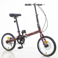 자전거 16 Inch Folding Bike Single Speed Disc Brake Adult Student Portable Bicycles