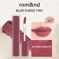 BLUR FUDGE TINT 07 Cool Rose 0.17oz, Romand Liquid Lipstick, Lip Tint, Matte Lip Gloss, Creamy Textu