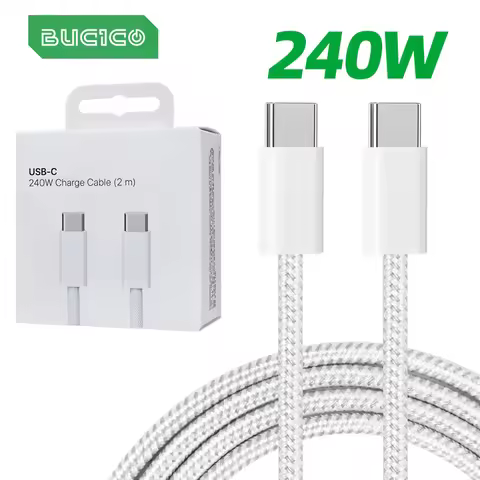 240W USB C to C Charger Cable Type C Fast Charging Braided PD Cable for lPhone 15 16 17E 17 Max lPad