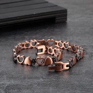 Magnetic Bracelet for Women Heart Pure Copper Energy Chain Link Healing Chain Link Vintage Magnetic 