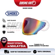 TANIO VISOR CJ-2 DARK SMOKE TITAN -VISOR SHOEI J-CRUISE 1 J-CRUISE 2 J-FORCE 4 CJ-2 RAINBOW BLUE TRA