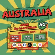 【use within 5 days】Australia eSIM Unlimited Data 5-15 Days| Instant 24h Email Delivery | High Speed 
