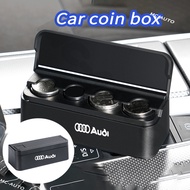 Audi   Car Coin Box Car Storage Coin Box Coin Case Loose Change Storage Box  Car Accessories for Aud