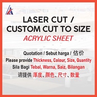 ⚠ Custom / Laser Cut ⚠ Acrylic Sheet | Perspex | Acrylic Board | Plexiglass | Transparent Clear Plastic Sheet