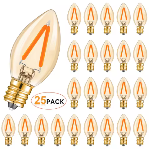 Vintage Light Bulbs C7 Room Decoration Chandelier Candle Light Lava Salt Lamp Replacement Bulb LED E