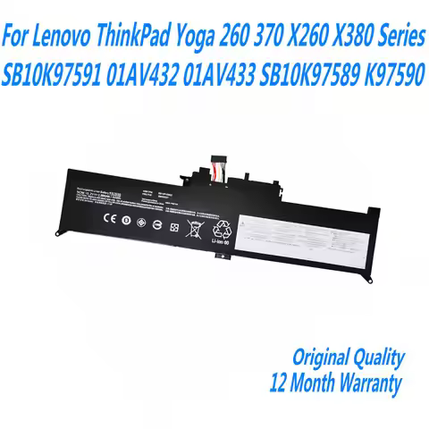 00HW026 00HW027 Laptop Battery For Lenovo ThinkPad Yoga 260 370 X260 X380 SB10K97591 01AV432 01AV433