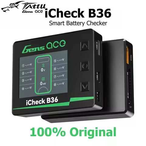 Gens ACE ICheck B36 Smart Battery Checker 2.4inch IPS Screen 1-8S for LiHv/LiPo/LiFe/Lilon Battery R