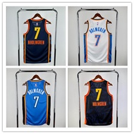 [Hot pressed]Oklahoma City Thunder No.7 Holmgren Basketball Jersey Vest No.2 Gilgeous-Alexander