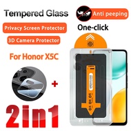2 IN 1 Privacy Film Honor X5C Glass Film for Honor X5C X5B Plus X7D X7A X7C X7B X9D X8A X8B X8C X6A 
