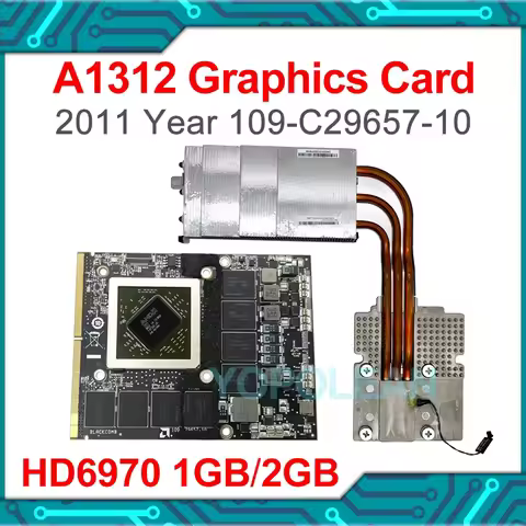 Tested Original HD6970M HD6970 1G 2G Video Card For iMac 27" A1312 Graphic card 2011 Year 109-C29657