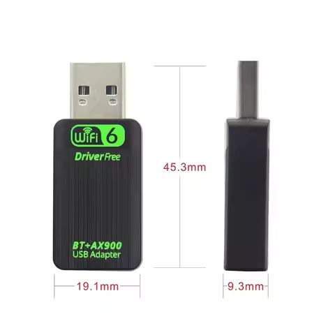 Bluetooth 5.4 AX900 USB WiFi 6 Adapter Dual Band 2.4G&5GHz USB WiFi Network Card Wireless Wlan Recei