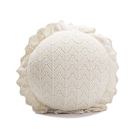 45x45cm Throw Pillow Cushion Cover - Beige Chenille Jacquard Modern Style Couch Pillowcase For Livin